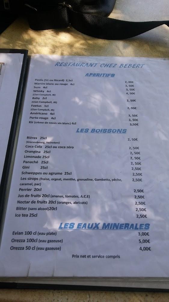 Chez Bebert - Menu Image 1